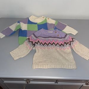 H&M - Set of 2 baby girl sweaters - Size 9M